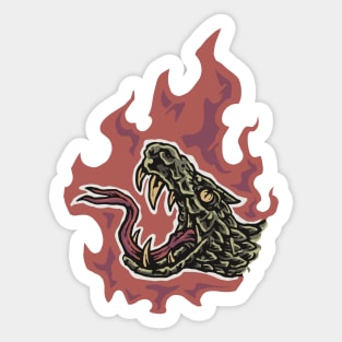 Fire Snake Sticker